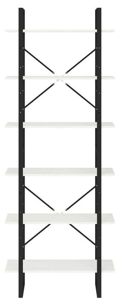 PolcMax - Fehér Fenyőfa Polcrendszer - 6 Polc - 80x30x210 cm