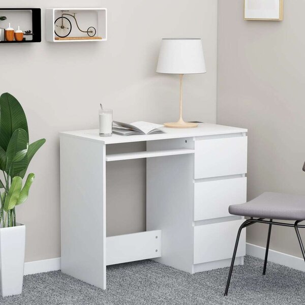 VidaXL forgácslap íróasztal 90 x 45 x 76 cm, fehér