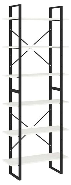 PolcMax - Fehér Fenyőfa Polcrendszer - 6 Polc - 80x30x210 cm