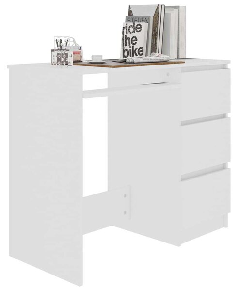 VidaXL forgácslap íróasztal 90 x 45 x 76 cm, fehér