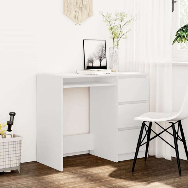 VidaXL forgácslap íróasztal 90 x 45 x 76 cm, fehér