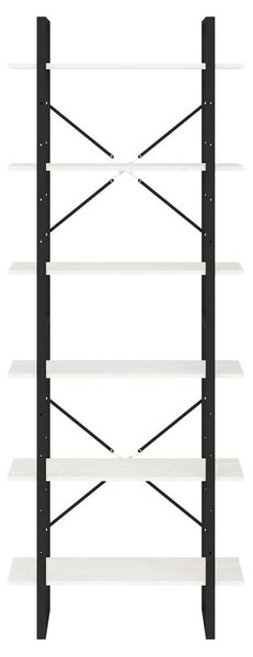 PolcMax - Fehér Fenyőfa Polcrendszer - 6 Polc - 80x30x210 cm