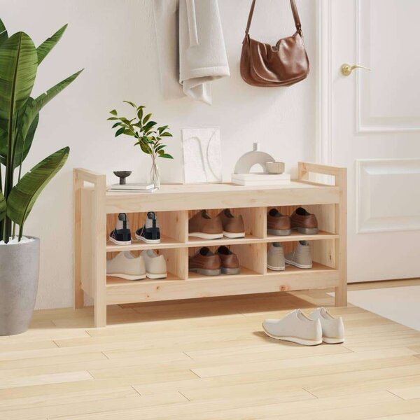 VidaXL tömör fenyőfa előszoba pad 110 x 40 x 60 cm