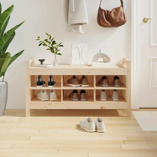 VidaXL tömör fenyőfa előszoba pad 110 x 40 x 60 cm