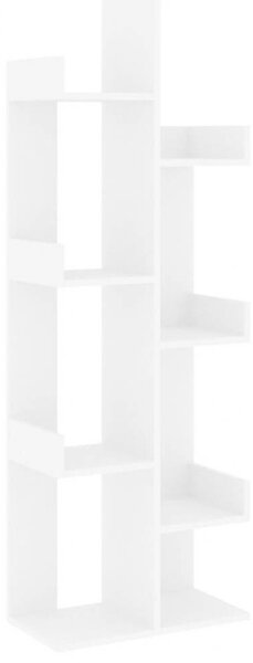 Modern Fehér Könyvespolc - 8 Rekeszes - 140 cm