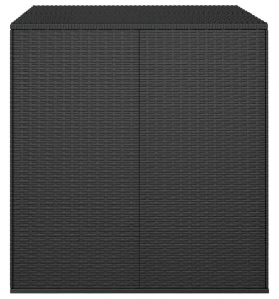 Polyrattan Kert Párna Tároló - Fekete - 100x97,5x104 cm
