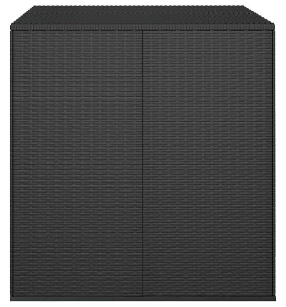Polyrattan Kert Párna Tároló - Fekete - 100x97,5x104 cm