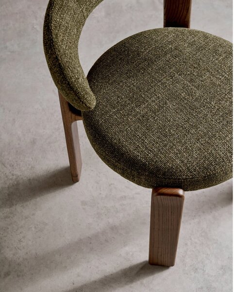 Khaki-barna kőrisfa étkezőszék Granite – Kave Home