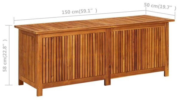 Akácfa Kerti Tárolóláda - 150x50x58 cm