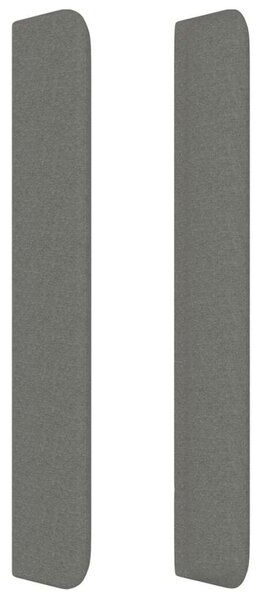 VidaXL Szövet Fejtámla Szárnyakkal - Sötétszürke - 183x16x118/128 cm