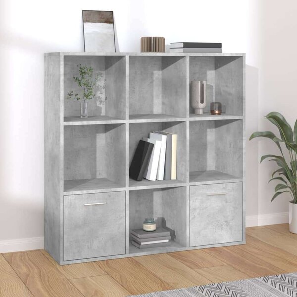 Modern Könyvespolc - Betonszürke - 98x30x98 cm