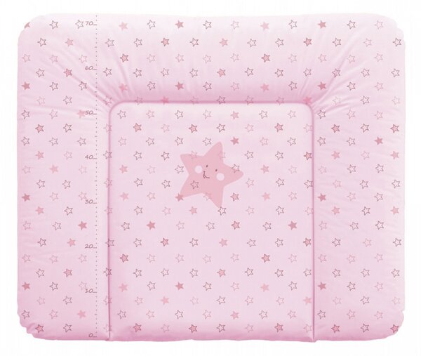 Puha pelenkázó lap 85*72 cm - rózsaszín csillagok
