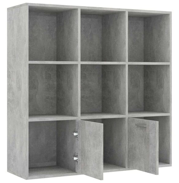 Modern Könyvespolc - Betonszürke - 98x30x98 cm
