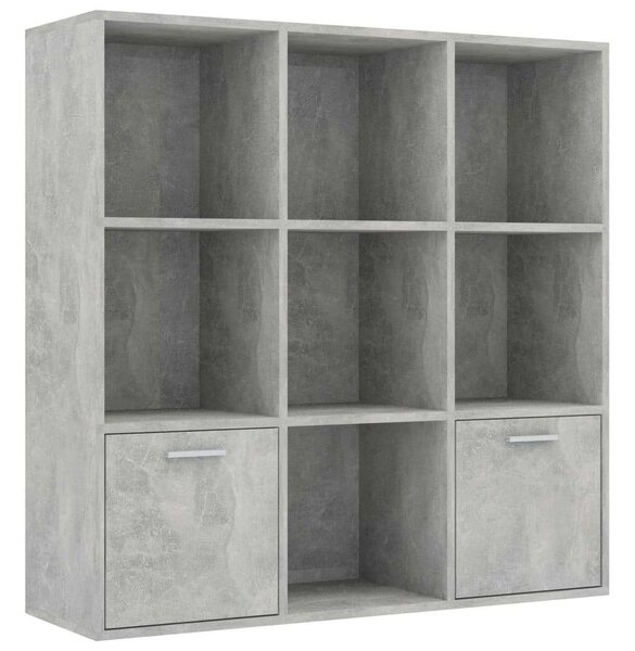 Modern Könyvespolc - Betonszürke - 98x30x98 cm