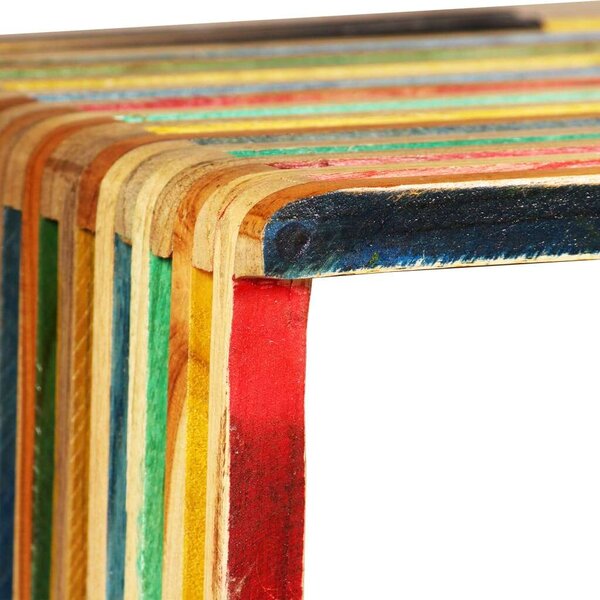 Tíkfa Falipolc Szett - 3 db - Színes - 81x22x41cm & 31x22x31cm