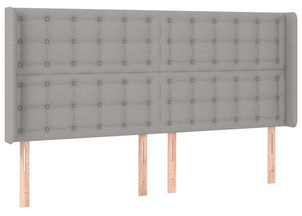 LED-es Ágyfejtámla - Szövet - 163x16x118/128cm