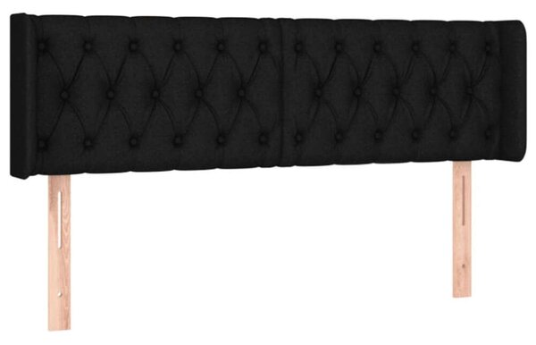 Fekete szövet led-es fejtámla 147 x 16 x 78/88 cm