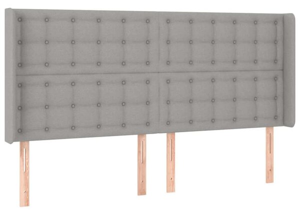 LED-es Ágyfejtámla - Szövet - 163x16x118/128cm