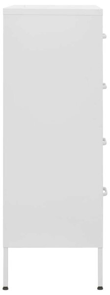 Fehér acél fiókos szekrény 80 x 35 x 101,5 cm