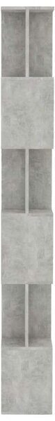 Modern Könyvespolc - Térelválasztó - Betonszürke - 80x24x192 cm