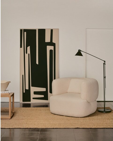 Fekete állólámpa fém búrával (magasság 220 cm) Dione – Kave Home