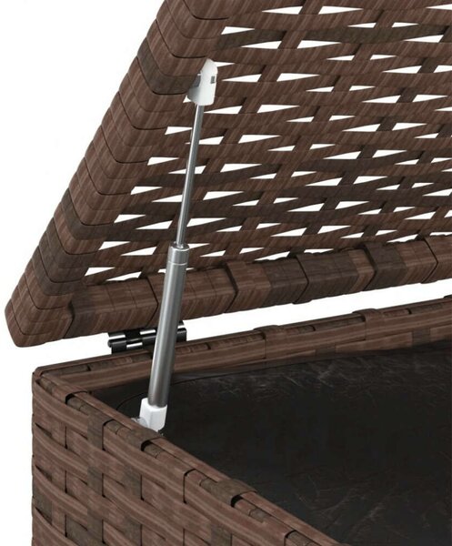 Polyrattan Kert Párna Tároló - Barna - 100x49x103,5cm