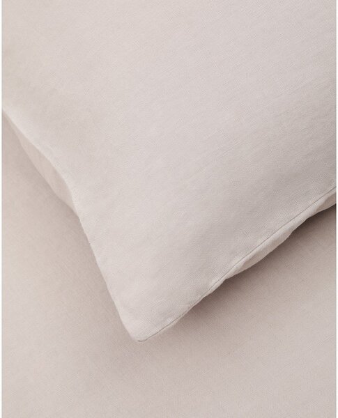 Szürkésbézs kétszemélyes hosszabbított lenkeverék ágyneműhuzat 240x220 cm Simmel – Kave Home