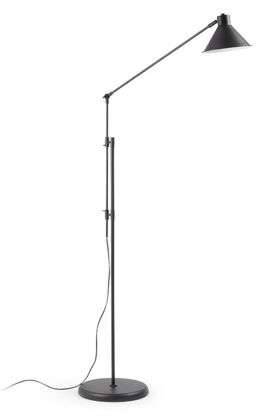 Fekete állólámpa fém búrával (magasság 220 cm) Dione – Kave Home