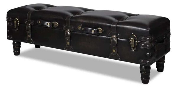 Elegáns Barna Műbőr Tárolós Pad - 111cm