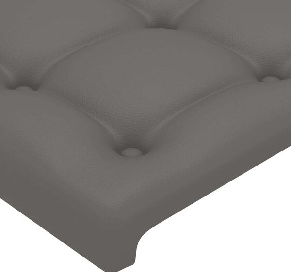LED-es Fejtámla - Szürke Műbőr - 144x128cm