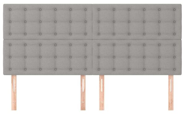 4 db Világosszürke Ágyfejtámla - 80x5x78/88 cm