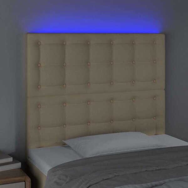 LED-es Fejtámla - Krémszínű Szövet - 100x118/128cm