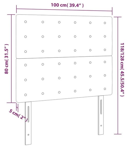 LED-es Fejtámla - Krémszínű Szövet - 100x118/128cm