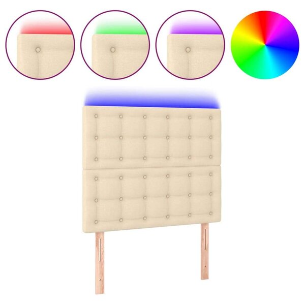 LED-es Fejtámla - Krémszínű Szövet - 100x118/128cm