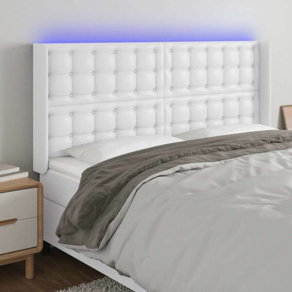 LED-es Fejtámla - Fehér Műbőr - 203cm