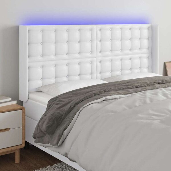 LED-es Fejtámla - Fehér Műbőr - 203cm