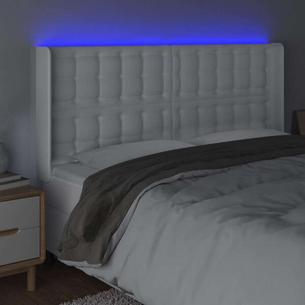 LED-es Fejtámla - Fehér Műbőr - 203cm
