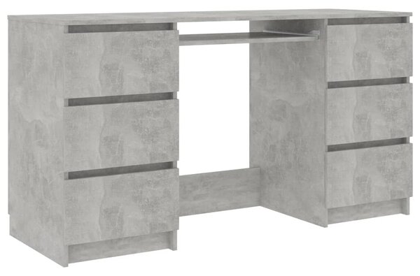 Betonszürke forgácslap íróasztal 140 x 50 x 77 cm