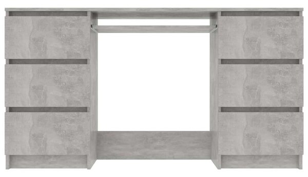 Betonszürke forgácslap íróasztal 140 x 50 x 77 cm