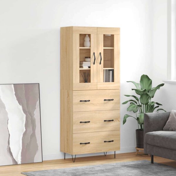VidaXL sonoma tölgy szerelt fa magasszekrény 69,5 x 34 x 180 cm