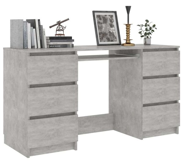 Betonszürke forgácslap íróasztal 140 x 50 x 77 cm