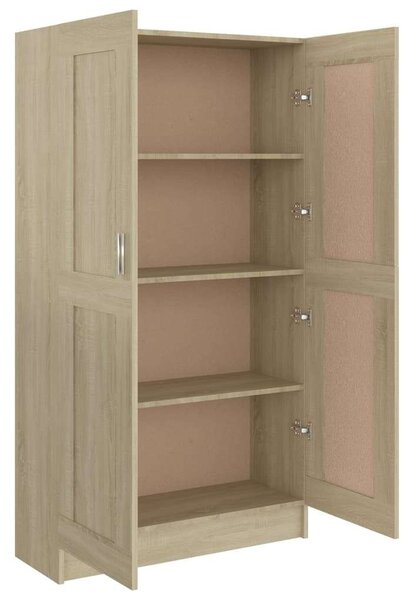 VIDAXL - Sonoma Tölgy Könyvszekrény - 82,5x30,5x150 cm