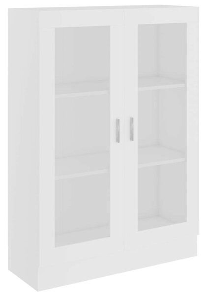 Fehér forgácslap vitrinszekrény 82,5 x 30,5 x 115 cm