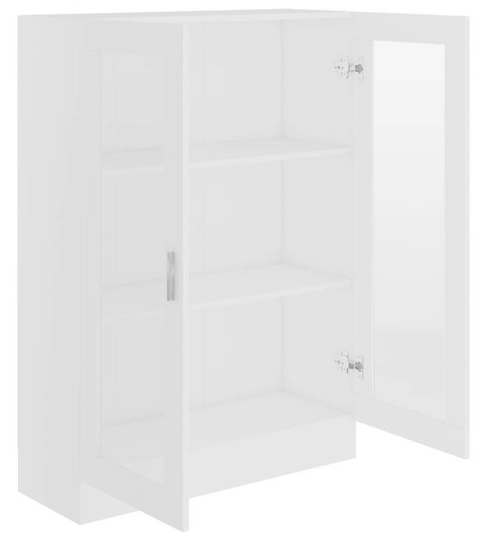 Fehér forgácslap vitrinszekrény 82,5 x 30,5 x 115 cm