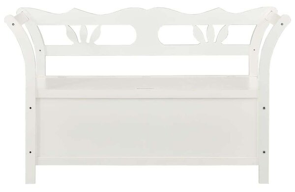 Fehér Fenyőfa Tárolós Pad - 107x45x75,5 cm
