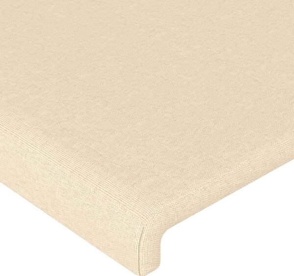 Krémszínű szövet led-es fejtámla 103x16x118/128 cm