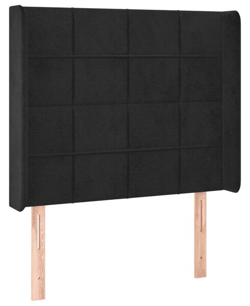 Bársony LED Fejtámla - Fekete - 103x16x118/128cm