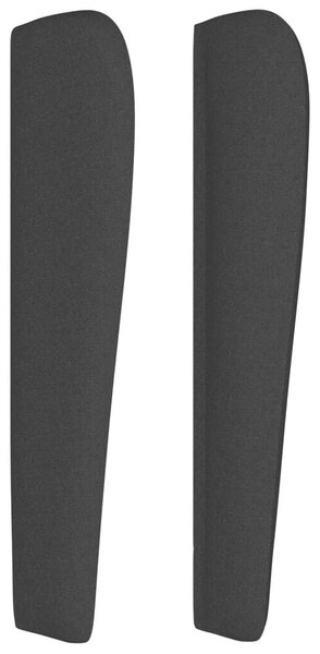 HomeElegance - Szárnyas Ágyfejtámla - Fekete Szövet - 147x23x118/128cm