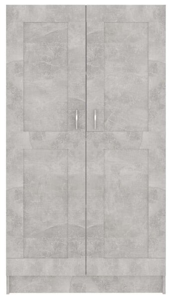 Betonszürke forgácslap könyvszekrény 82,5 x 30,5 x 150 cm