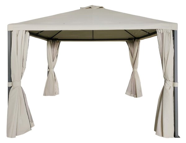 Bézs teraszos pergola Madrid 3 x 3m Garden Point Premium